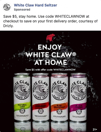 White Claw Ad Creative