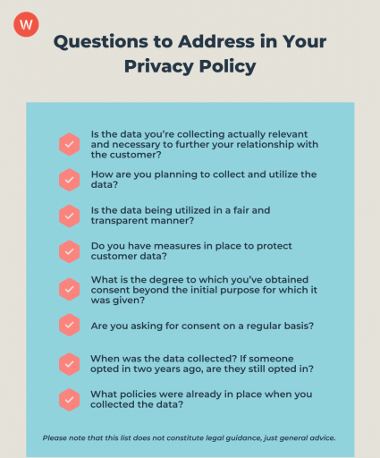 key questions to address in company privacy policy