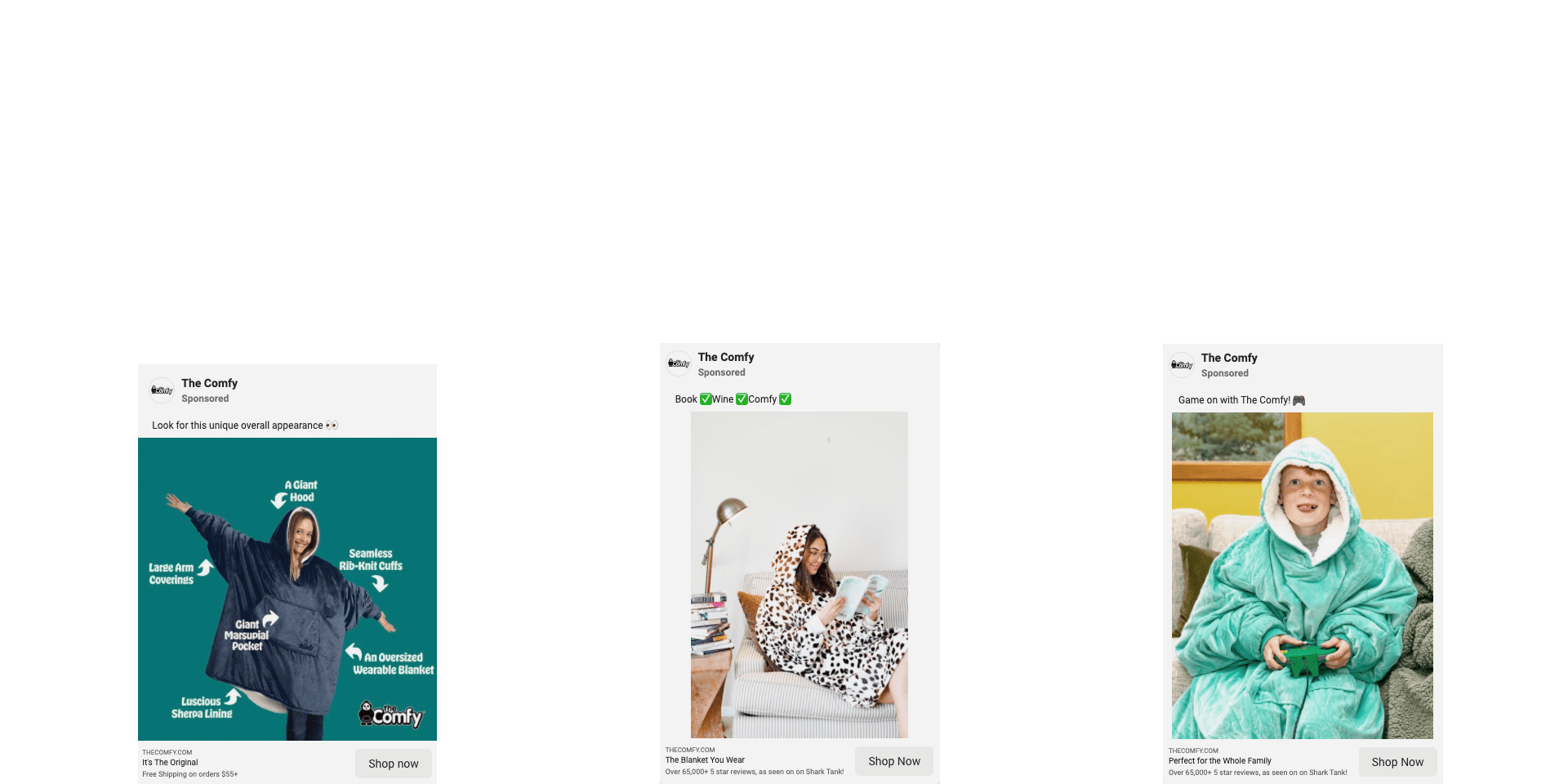 comfy ad examples