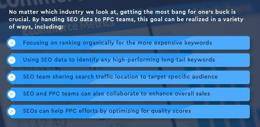 seo data and ppc teams graphic