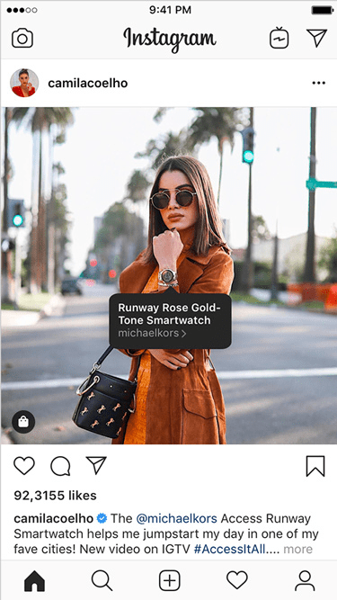 Influencer marketing ad example on instagram