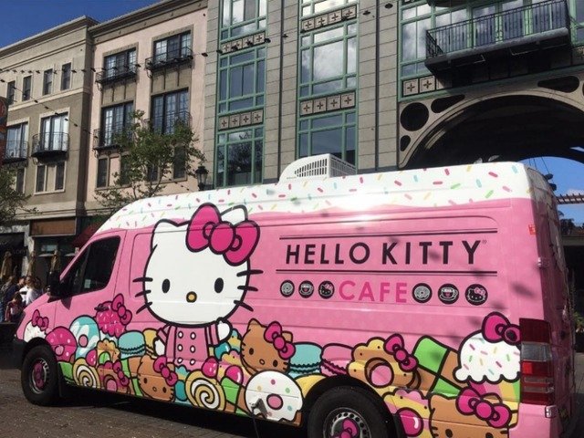 mini van hello kitty branded wrap