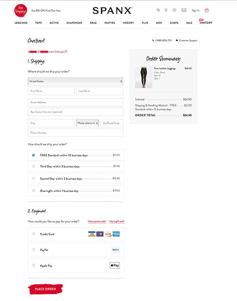 spanx checkout order giveaway