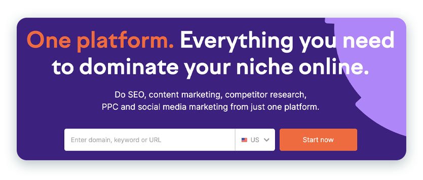 SEMrush platform