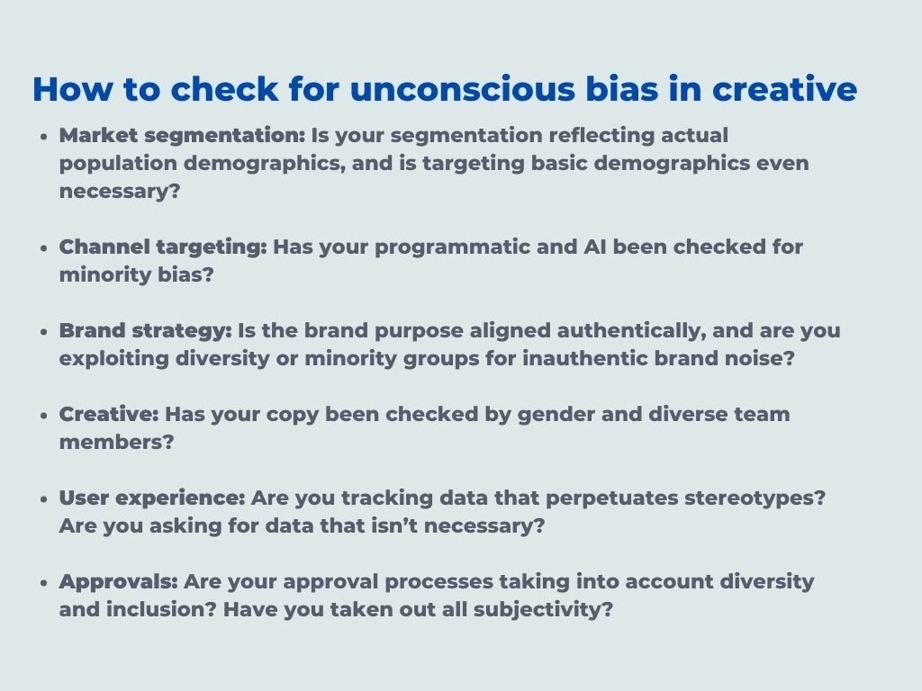How to check for unconscious bias in creative