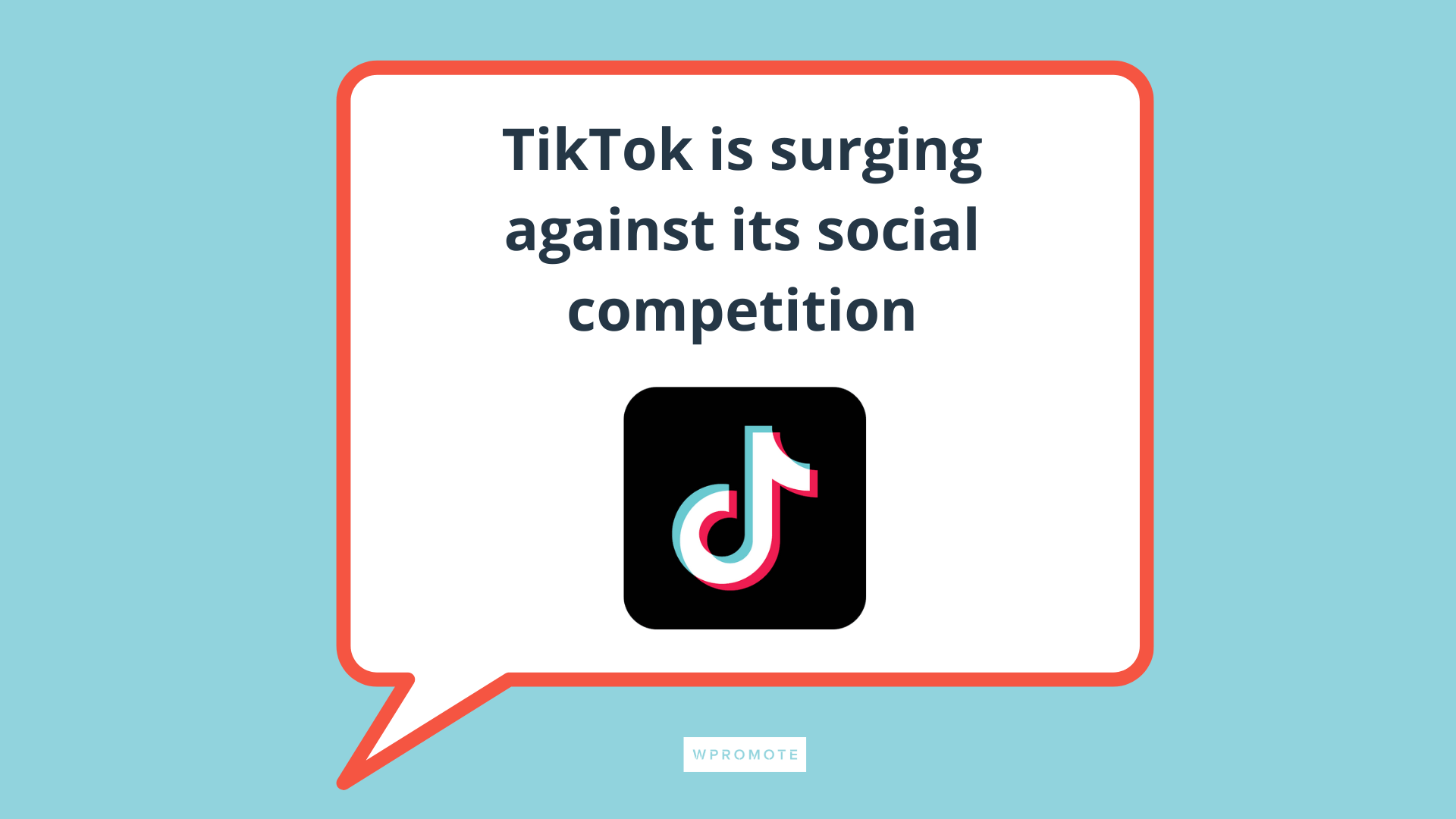 TikTok symbol in speech bubble