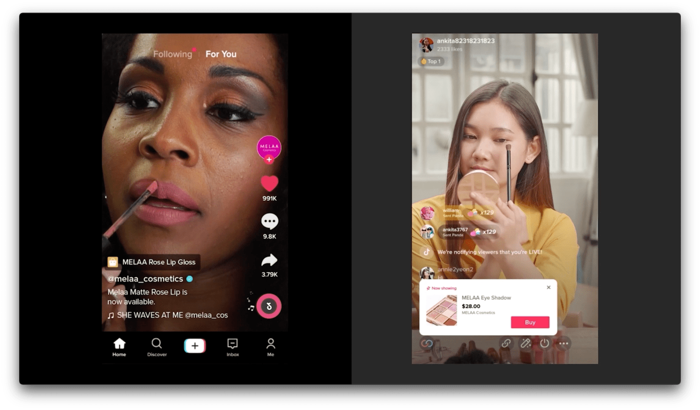 Examples of content for tiktok shopping