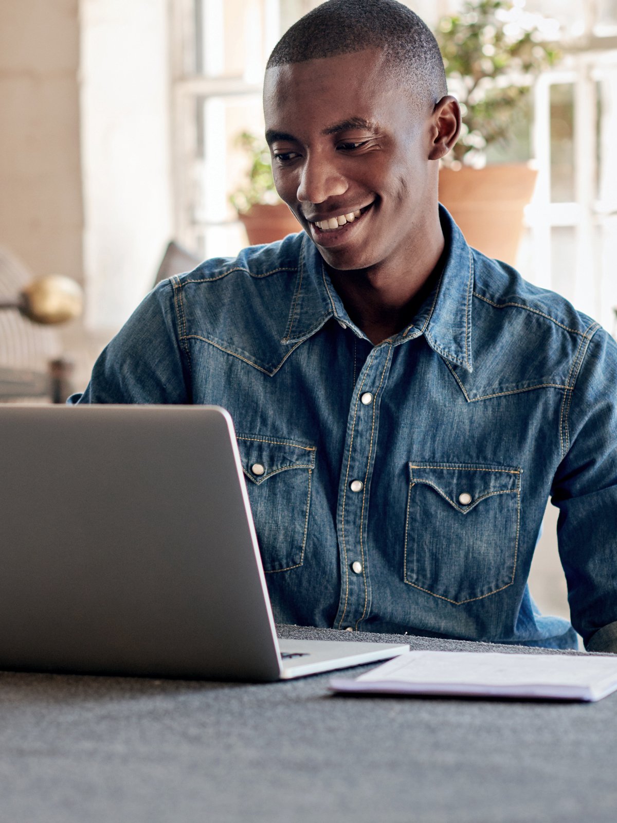 business owner on laptop