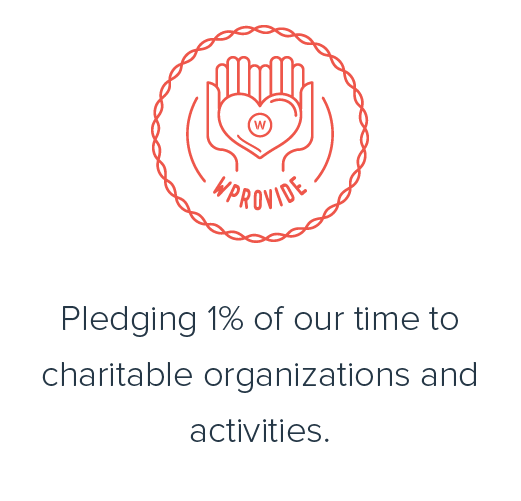 Wprovide: Pledging 1% of our time to charitable organizations and activities.