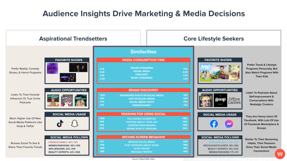 Example of how audience insights drive marketing and media decisions