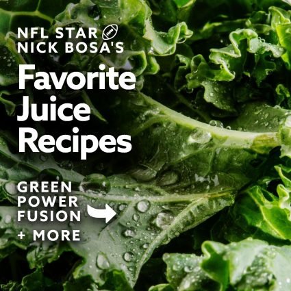 Juice brand ad for Nick Bosa's favorite recipes