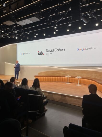David Cohen onstage at Google NewFront