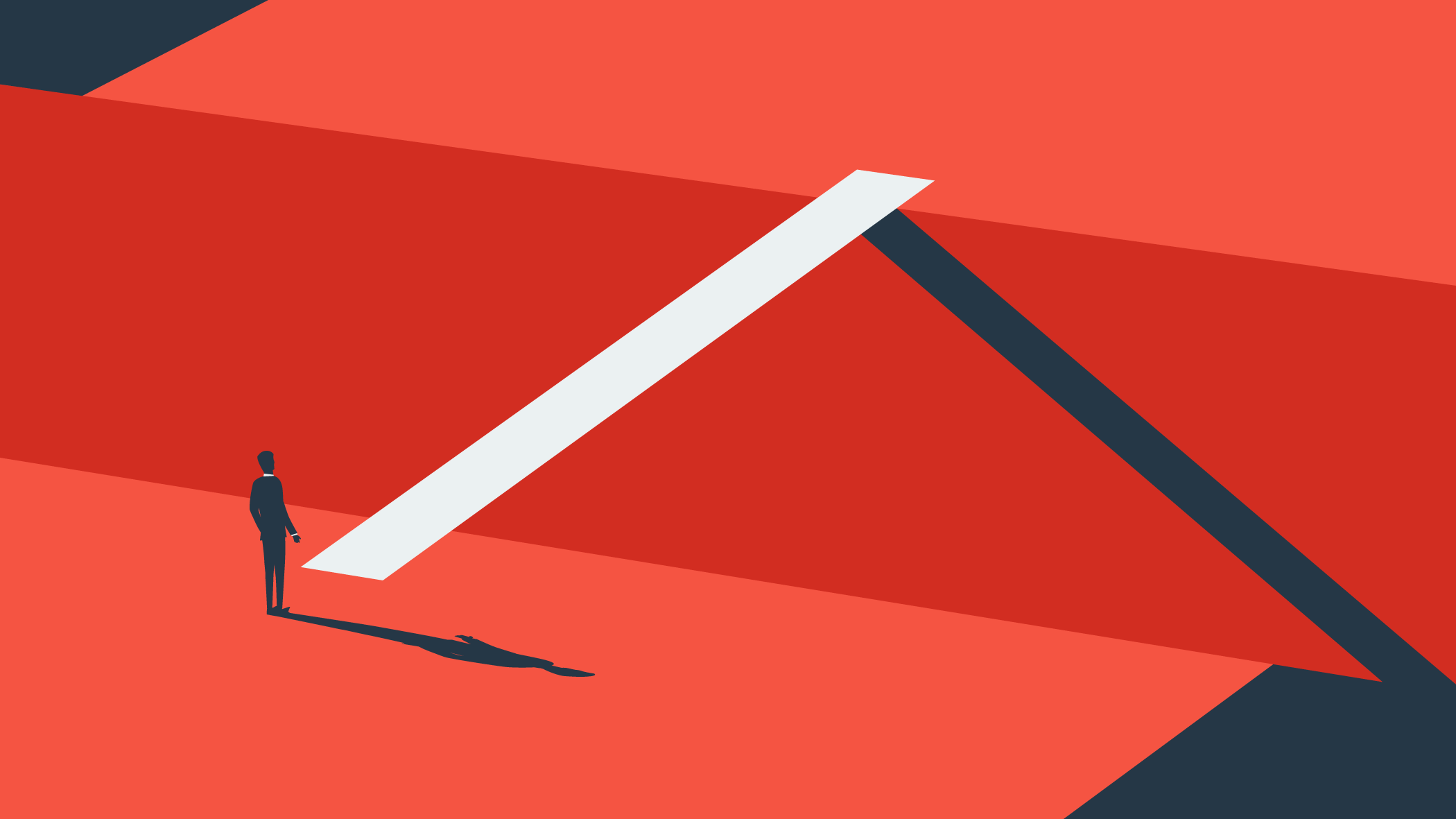 A graphic of a man at a right angle