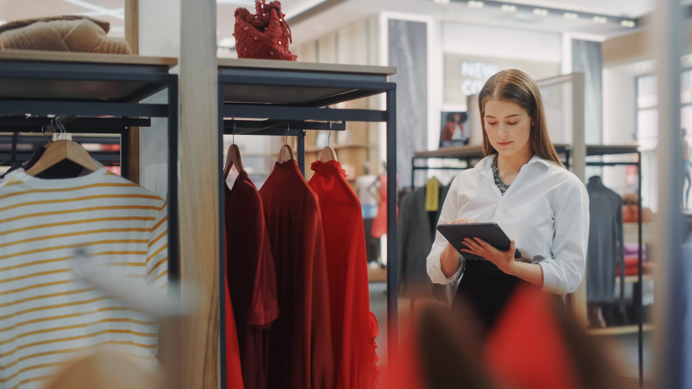 woman shopping in department store