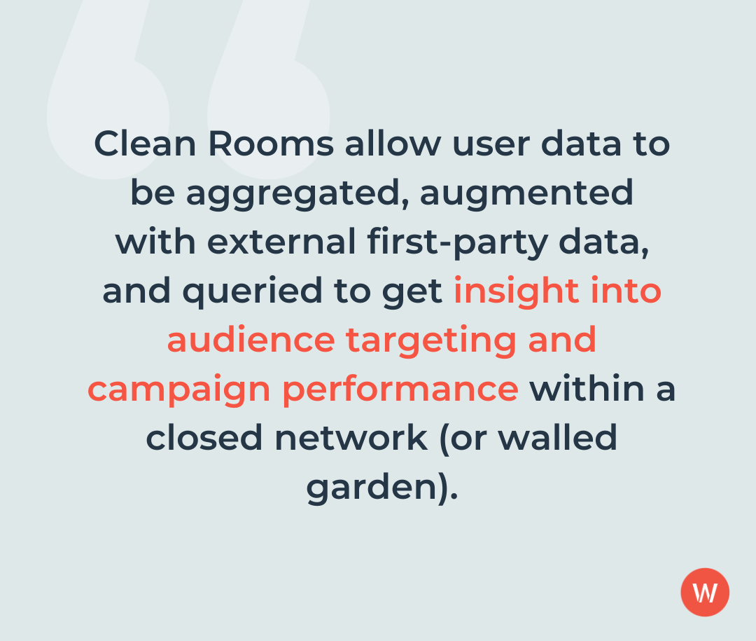 Clean rooms allow user data to be aggregated