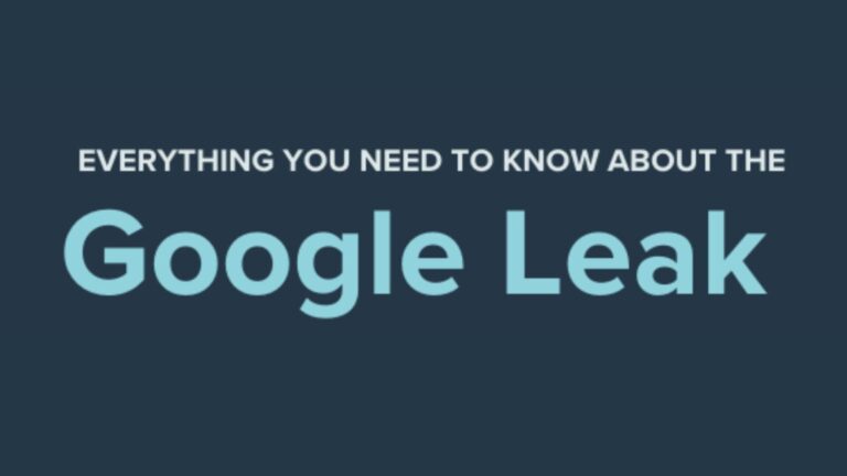 Text on a dark blue background reads: "Everything you need to know about the Google Leak.
