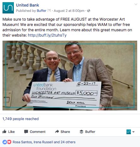 United Bank social media post.