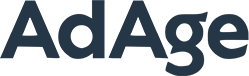 AdAge logo in dark blue letters on a transparent background.