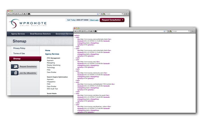 sitemaps Page source of automatic sitemap generator