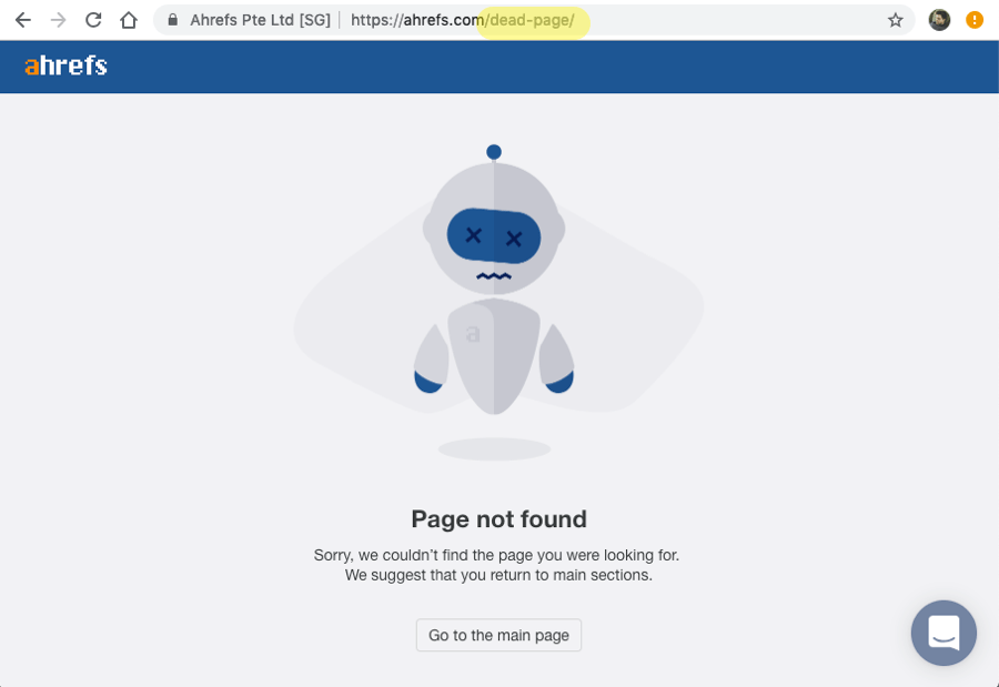ahrefs page not found