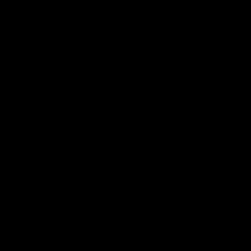 A simple black and white line drawing of a cat sitting upright, facing forward, with its tail curled around its body.