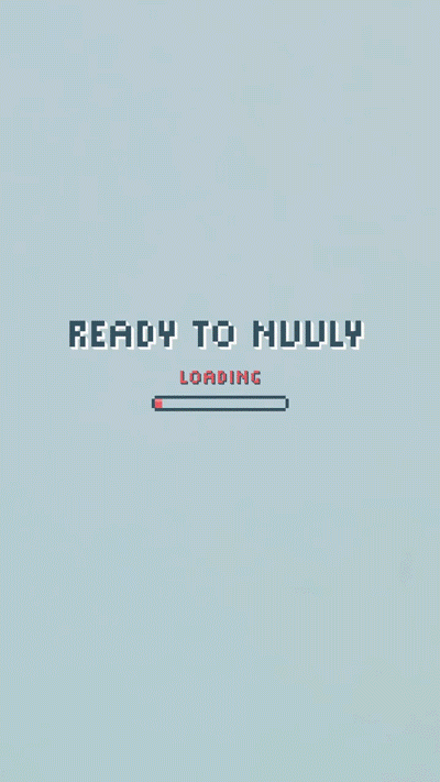 Animated graphic with the words "READY TO NUULY" above a red loading bar and the word "LOADING" in red below, set on a plain light background.