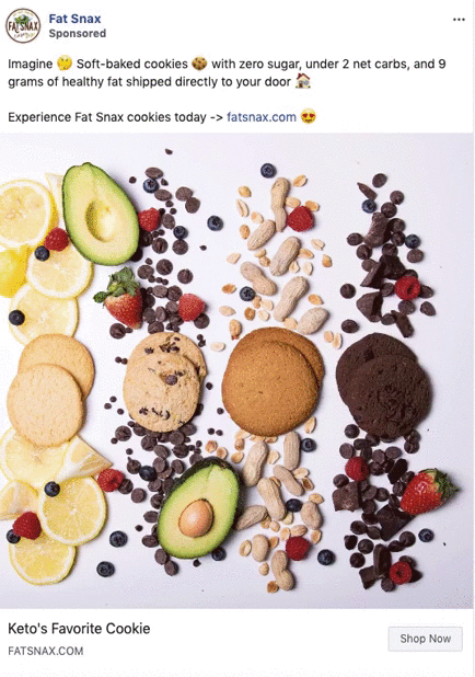 Three varieties of cookies are arranged on a white surface, surrounded by lemon slices, avocado halves, nuts, chocolate chips, and scattered blueberries.