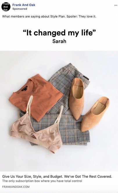 A flat lay of a folded brown t-shirt, plaid pants, beige bra, and tan slip-on shoes on a white background.