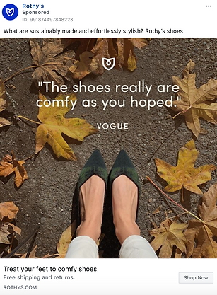 A person wearing pointed-toe flats stands on a sidewalk covered with dry autumn leaves. Text overlay reads: "The shoes really are comfy as you hoped.