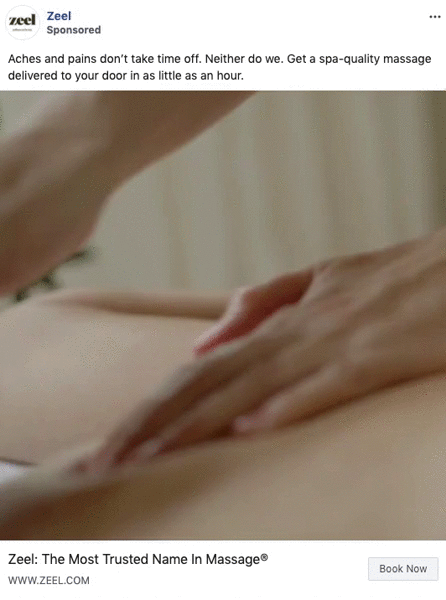 Close-up of hands performing a massage on a person's bare back, promoting at-home spa-quality massage services.