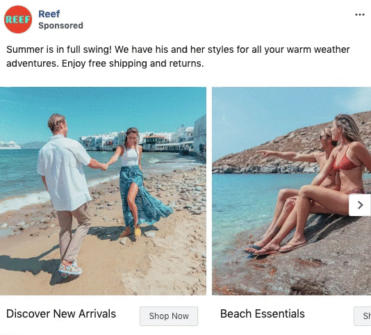 A man and woman walk near water in summer clothing, and two women in swimsuits sit on rocks by the sea under a clear sky.