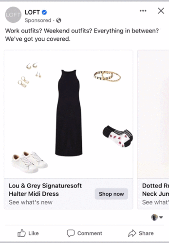 Black halter midi dress displayed with white sneakers, socks, gold bracelets, hoop earrings, and stud earrings on a white background.