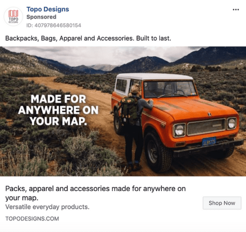 A person with a backpack stands next to an orange SUV on a dirt road with mountains in the background. Text reads: "MADE FOR ANYWHERE ON YOUR MAP.