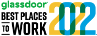 Glassdoor Best Places to Work 2022 logo, with "glassdoor" in green and "2022" in large, colorful numbers.