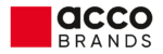 ACCO Brands logo with a large red square on the left and the company name in bold black letters on the right, reflecting a strong presence in ecommerce marketing.