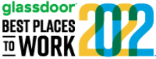 Glassdoor 2021 logo with "glassdoor" in green text and "2021" in large, overlapping blue, green, and yellow numbers.