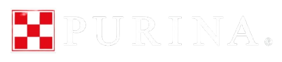 Purina logo featuring a red and white checkerboard square to the left of the brand name "Purina" in white text on a black background, designed to stand out whether featured in a media agency campaign or across digital platforms.