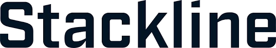 The word "Stackline" is written in bold, black, sans-serif font on a light gray background.