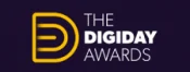 The Digiday Awards logo features a stylized yellow "D" and white text on a dark purple background.